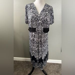 Perception women’s size 2X V-neck pull‎ on dress short sleeves new with tags